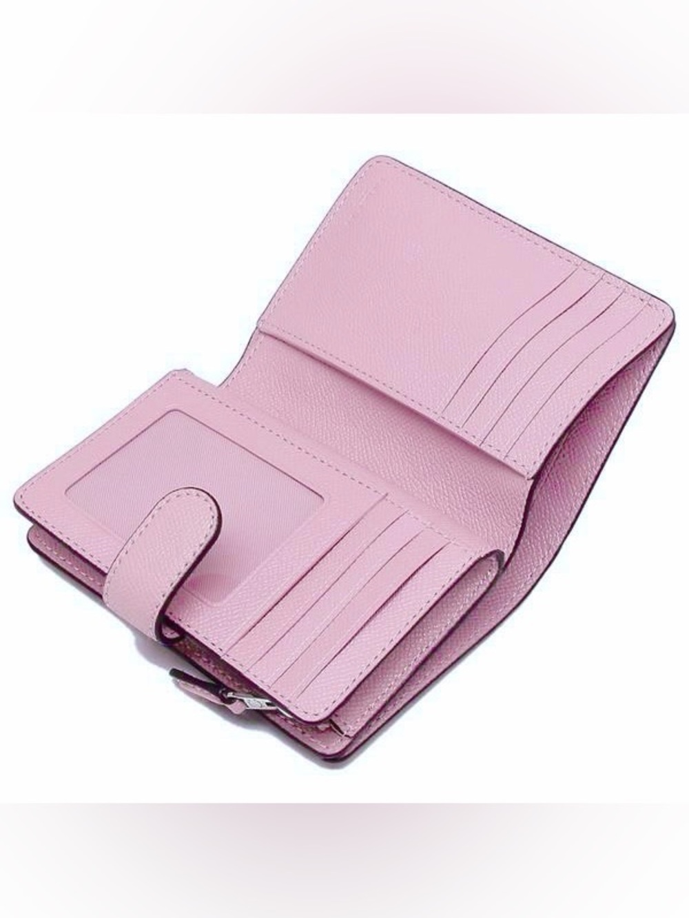 NWT- Coach Medium Corner Zip Wallet in Crossgrain Leather Dusty Rose - Picture 6 of 8